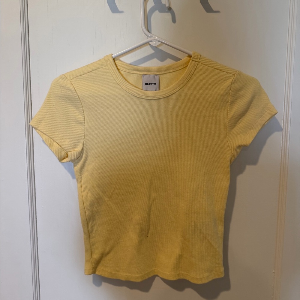 Maeve Sunny Yellow Short Sleeve Tee